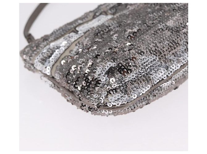 Salvatore Ferragamo Mini Pouch Sequin Silver - vista 11