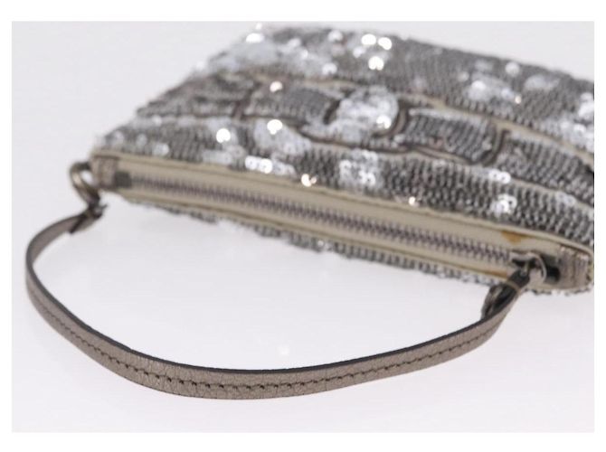 Salvatore Ferragamo Mini Pouch Sequin Silver - vista 8