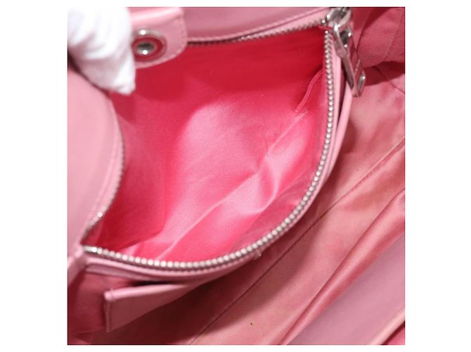 Miu Miu Sac à épaule Matelassé Cuir Rose Argent - vue 25