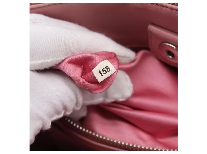 Miu Miu Sac à épaule Matelassé Cuir Rose Argent - vue 27