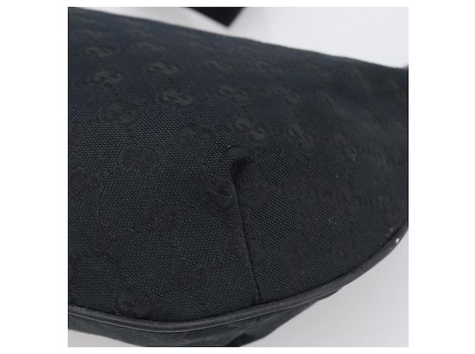 GUCCI GG Canvas Shoulder Bag Black Silver 181092 - view 12