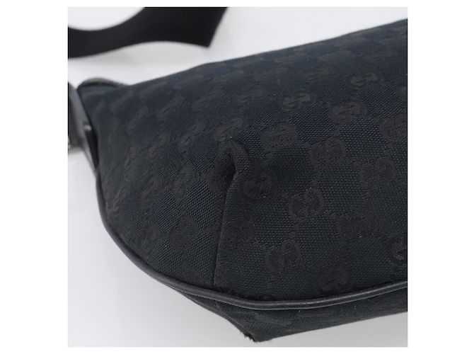GUCCI GG Canvas Shoulder Bag Black Silver 181092 - view 13