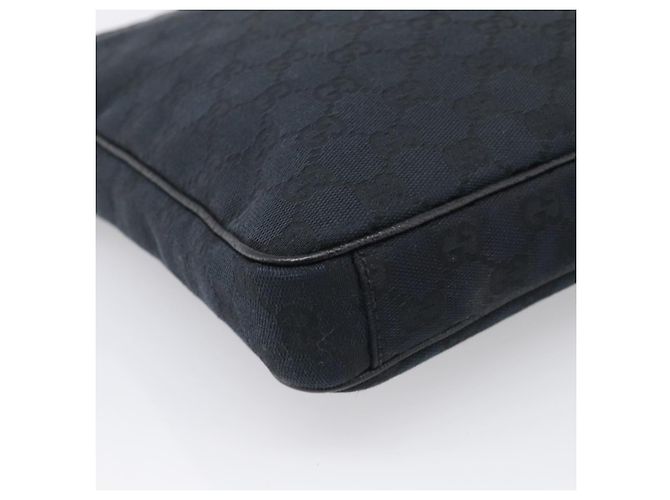 GUCCI GG Canvas Shoulder Bag Black Silver 92551 - vista 12