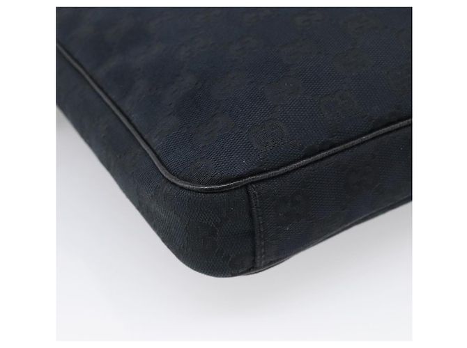 GUCCI GG Canvas Shoulder Bag Black Silver 92551 - vista 14