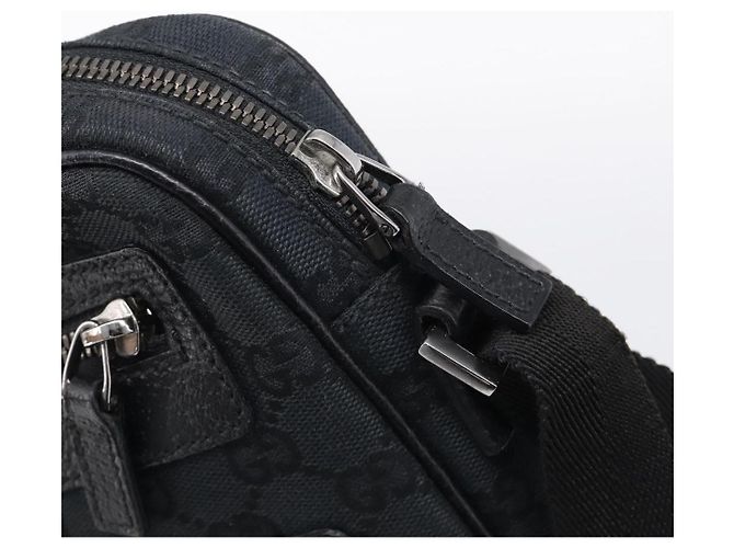 GUCCI GG Canvas Shoulder Bag Black Silver 92551 - vista 15