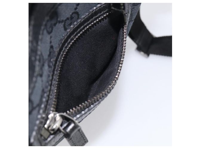 GUCCI GG Canvas Shoulder Bag Black Silver 92551 - vista 24