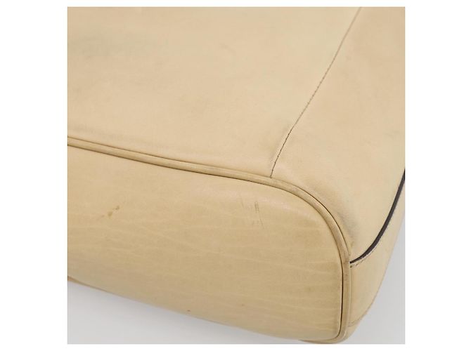 GUCCI Bamboo Shoulder Bag Leather Beige Silver - vista 9