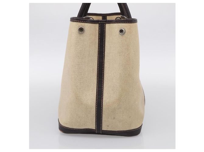 Hermès HERMES Sac à main Garden Party Canvas Beige Silver - vue 5