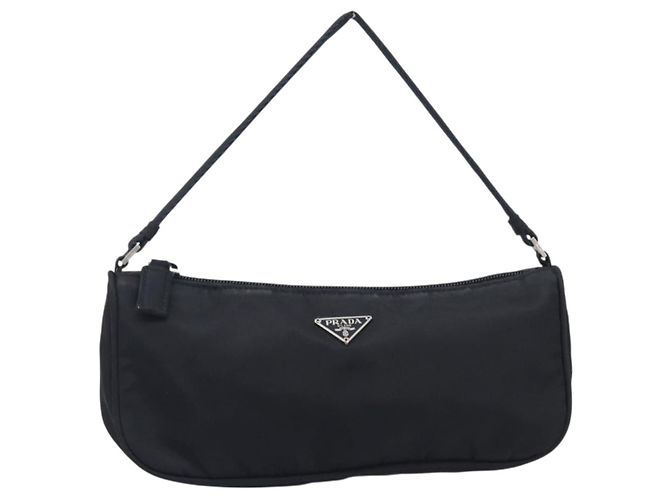 PRADA Bolsa de Acessórios Nylon Black Silver - vista 13