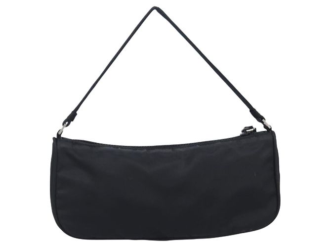 PRADA Bolsa de Acessórios Nylon Black Silver - vista 2