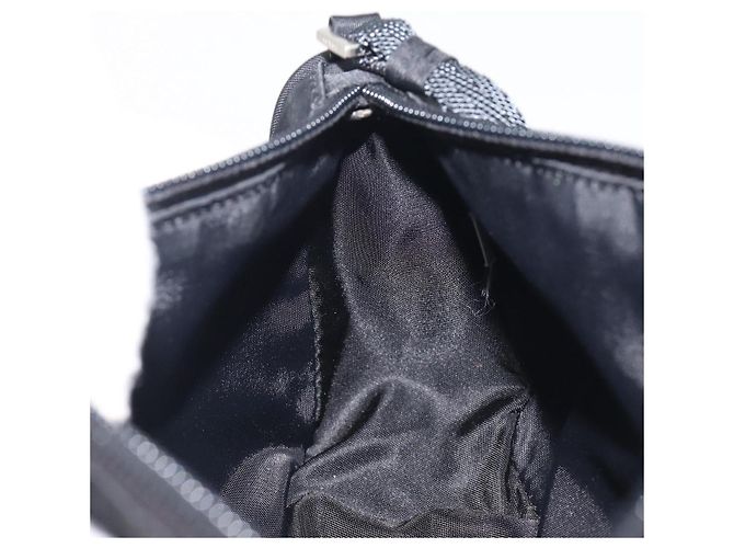 PRADA Bolsa de Acessórios Nylon Black Silver - vista 24