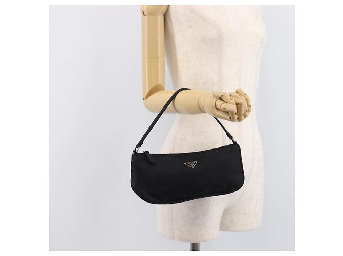 PRADA Bolsa de Acessórios Nylon Black Silver - vista 25