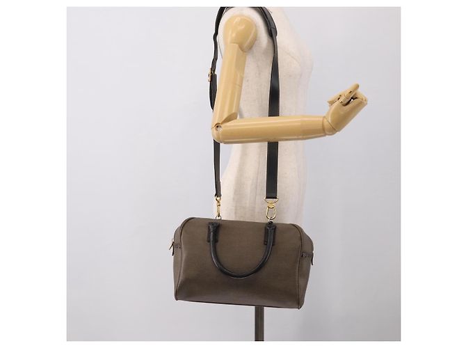 FENDI Bolso de Mano Canvas 2way Marrón Tono Dorado - vista 24