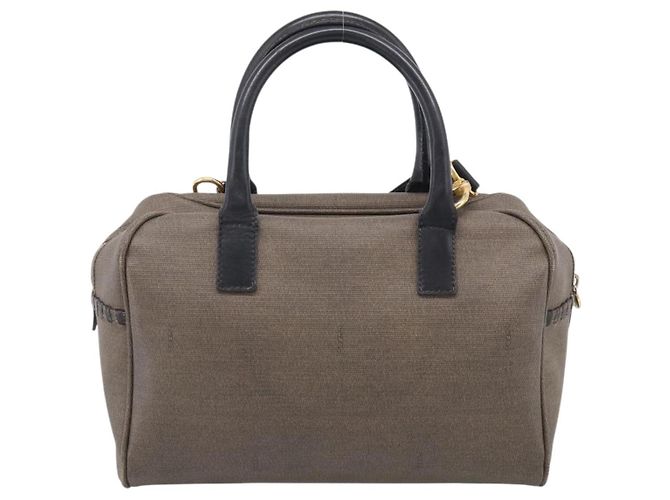 FENDI Bolso de Mano Canvas 2way Marrón Tono Dorado - vista 3