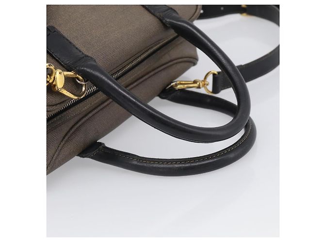 FENDI Bolso de Mano Canvas 2way Marrón Tono Dorado - vista 7