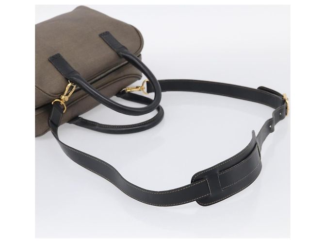 FENDI Bolso de Mano Canvas 2way Marrón Tono Dorado - vista 9