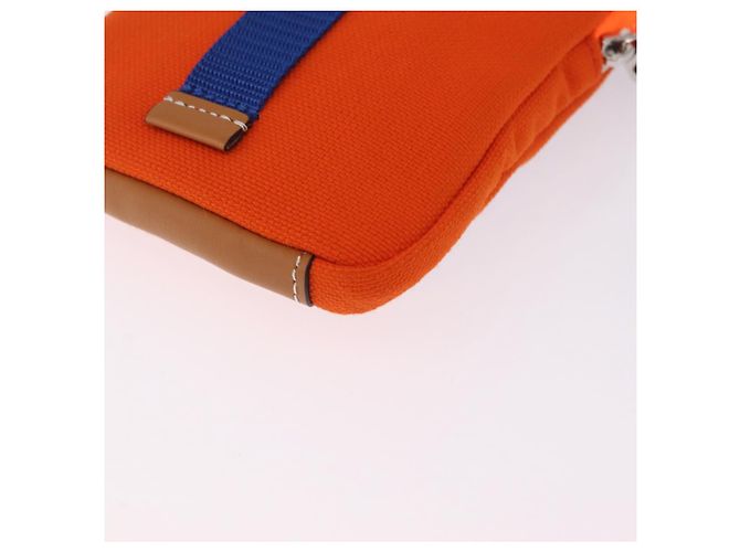 LOEWE Irohebe Nature Neck Pouch Shoulder Bag Canvas Blue Silver - vista 18