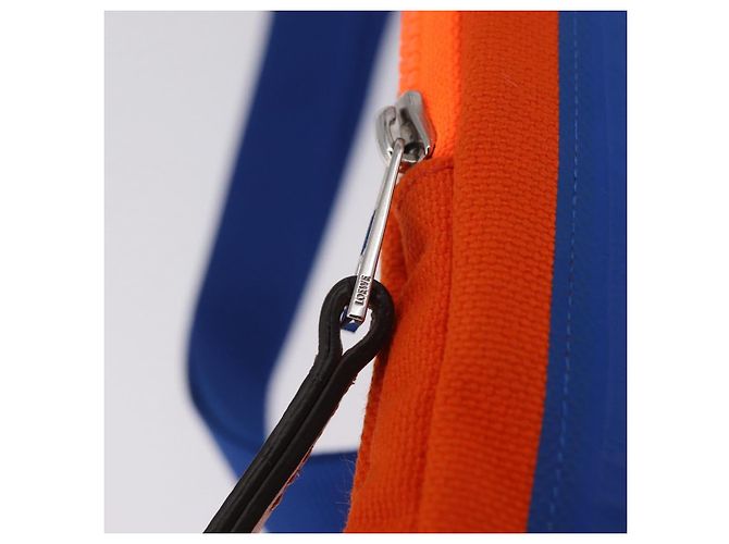 LOEWE Irohebe Nature Neck Pouch Shoulder Bag Canvas Blue Silver - vista 19