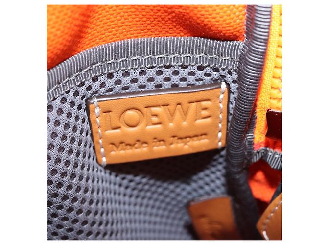 LOEWE Irohebe Nature Neck Pouch Shoulder Bag Canvas Blue Silver - vista 21