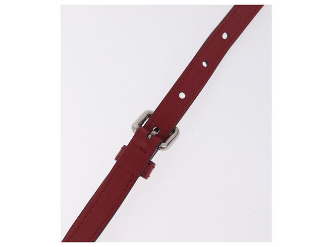 Miu Miu Shoulder Bag Leather Red Silver - vista 14