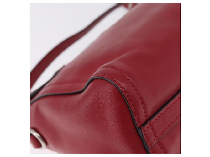Miu Miu Shoulder Bag Leather Red Silver - vista 17