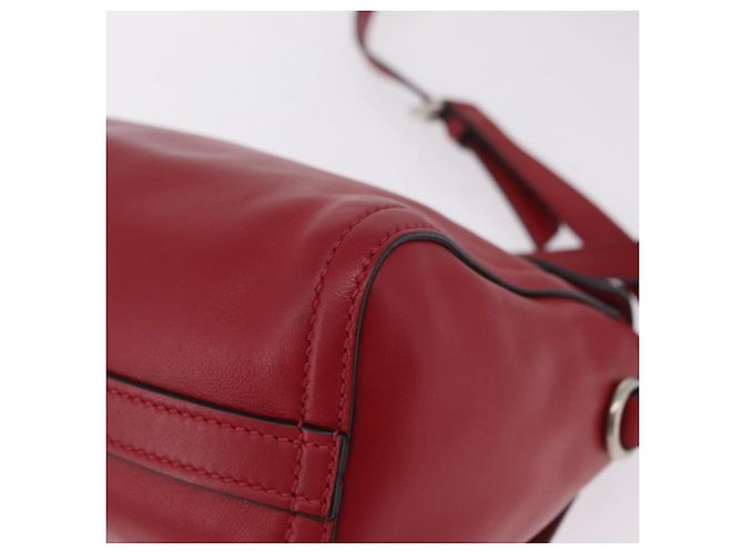 Miu Miu Shoulder Bag Leather Red Silver - vista 18