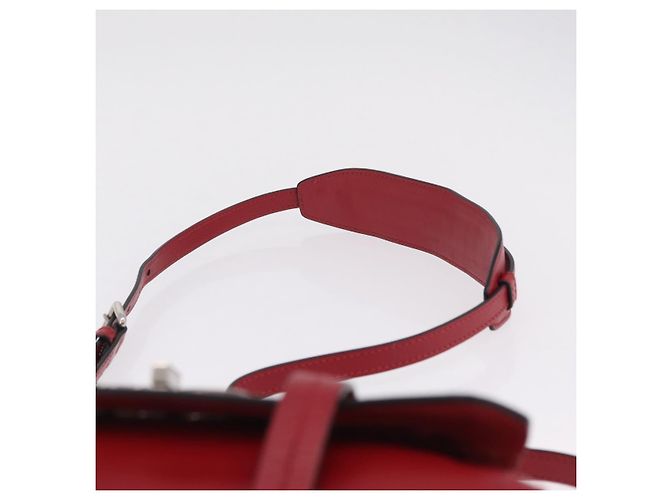 Miu Miu Shoulder Bag Leather Red Silver - vista 8