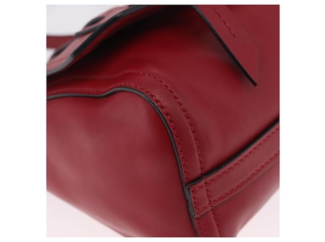 Miu Miu Shoulder Bag Leather Red Silver - vista 9