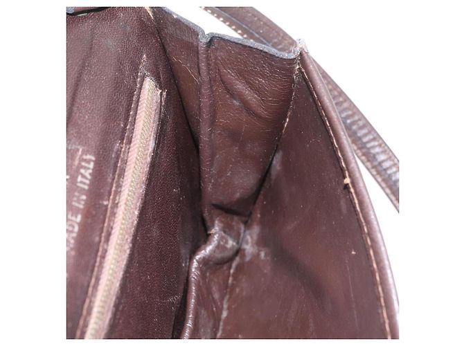 FENDI Zucca Canvas Shoulder Bag Brown Black - view 23