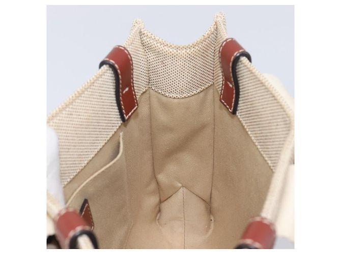 Chloé Chloe Woody Small Hand Bag Canvas Beige Brown - vista 20