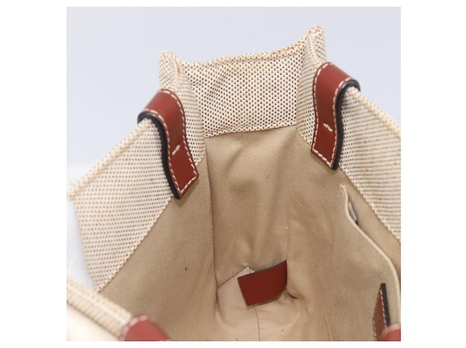 Chloé Chloe Woody Small Hand Bag Canvas Beige Brown - vista 21