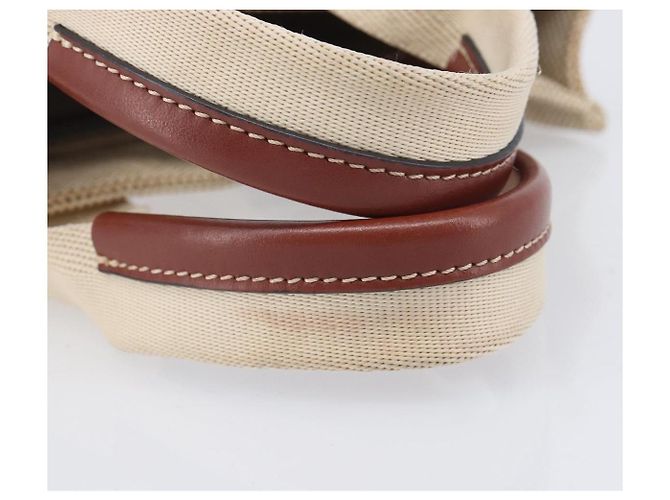 Chloé Chloe Woody Small Hand Bag Canvas Beige Brown - vista 8