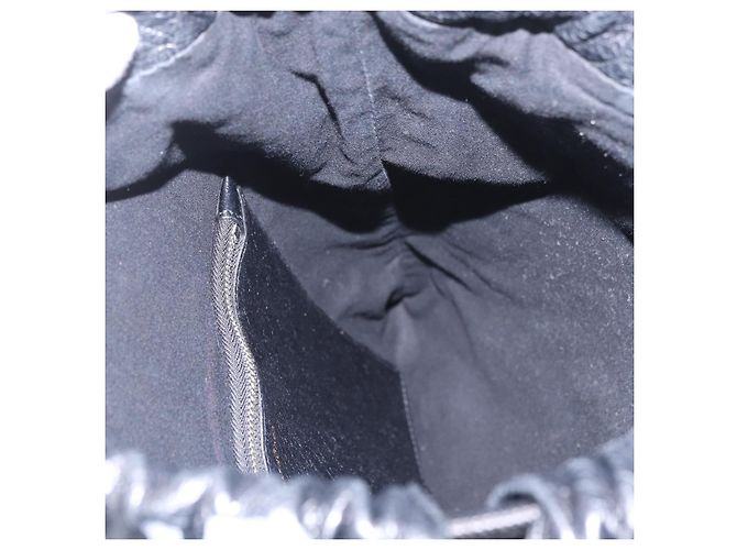 Balenciaga Graffiti Bazaar Drawstring Bag Leather Black 581779 - vista 21