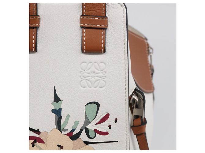 LOEWE Hammock Mini Hand Bag Leather 2way White Silver - vista 21