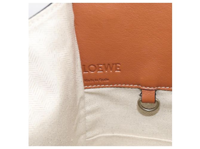 LOEWE Hammock Mini Hand Bag Leather 2way White Silver - vista 22
