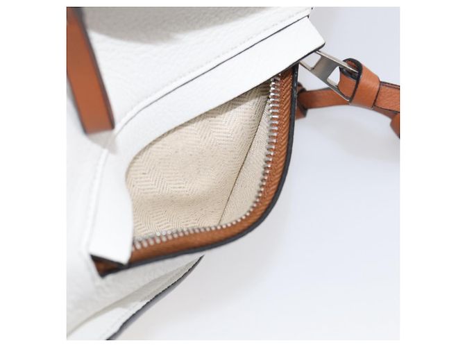 LOEWE Hammock Mini Hand Bag Leather 2way White Silver - vista 26