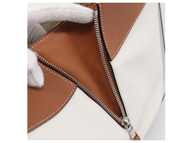 LOEWE Hammock Mini Hand Bag Leather 2way White Silver - vista 28