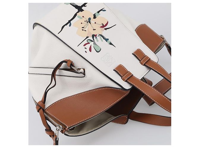 LOEWE Hammock Mini Hand Bag Leather 2way White Silver - vista 6