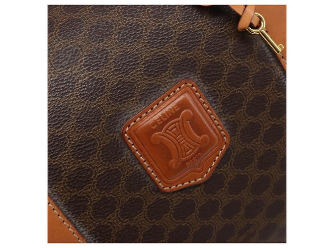 Céline CELINE Macadam Boston Bag PVC Brown Gold Tone - vista 17