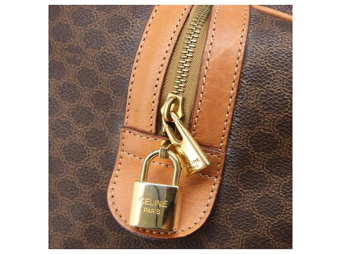 Céline CELINE Macadam Boston Bag PVC Brown Gold Tone - vista 18