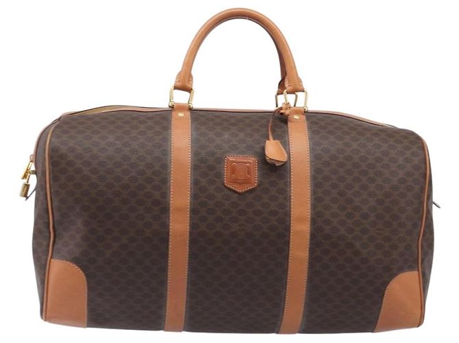 Céline CELINE Macadam Boston Bag PVC Brown Gold Tone - vista 2