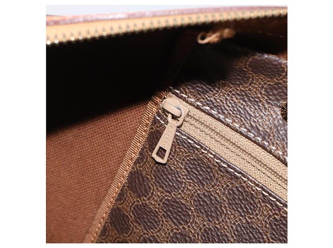 Céline CELINE Macadam Boston Bag PVC Brown Gold Tone - vista 22