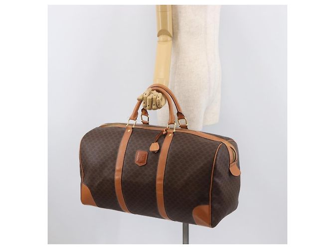 Céline CELINE Macadam Boston Bag PVC Brown Gold Tone - vista 25