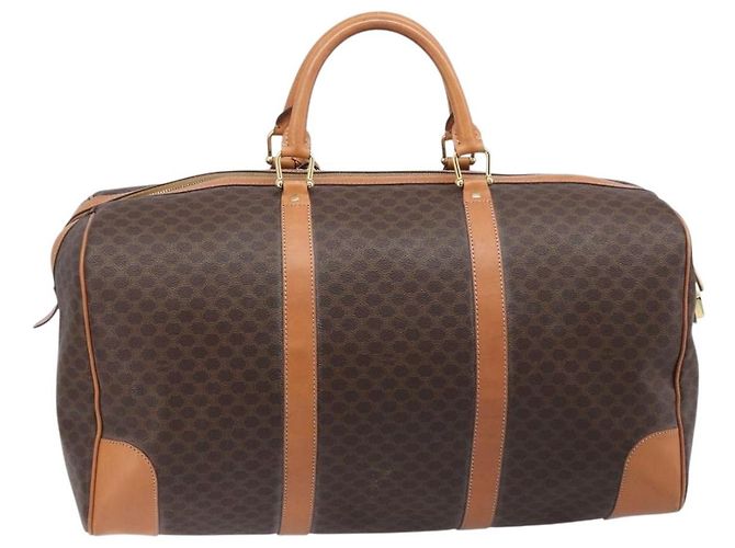 Céline CELINE Macadam Boston Bag PVC Brown Gold Tone - vista 3