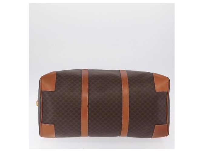 Céline CELINE Macadam Canvas Boston Bag PVC Leather Brown Gold - vista 11