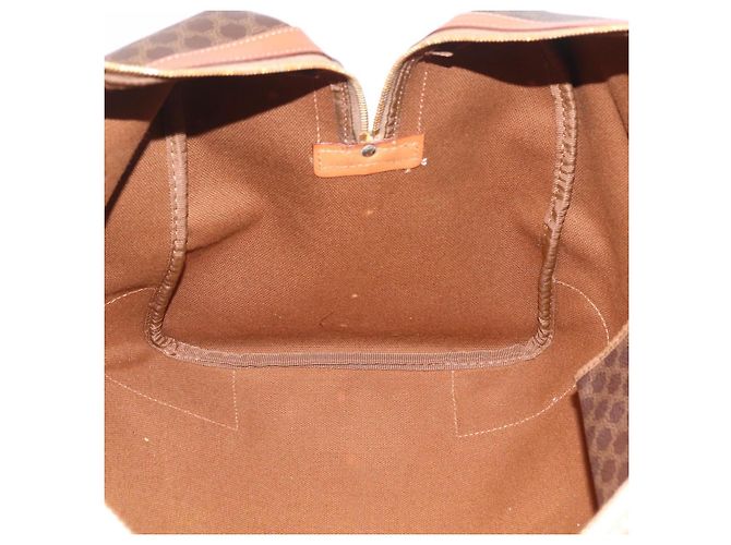 Céline CELINE Macadam Canvas Boston Bag PVC Leather Brown Gold - vista 23
