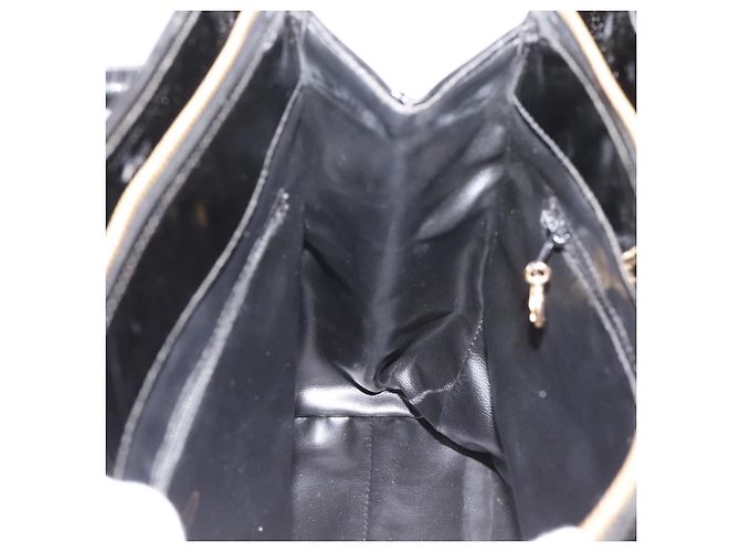 CHANEL COCO Mark Tote Bag Patent Black Gold Tone CC - vista 20