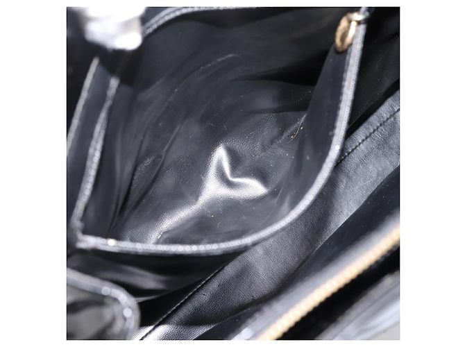 CHANEL COCO Mark Tote Bag Patent Black Gold Tone CC - vista 25