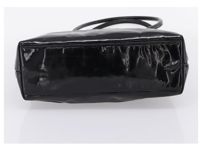 CHANEL COCO Mark Tote Bag Patent Black Gold Tone CC - vista 5
