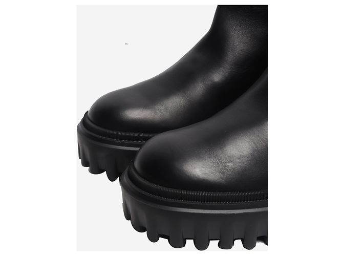Hogan Black leather mid-calf boots - size EU 38 - view 5